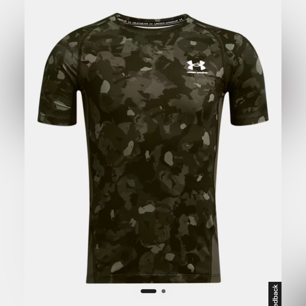 Under Armour Boy’s Short Sleeve Camouflage Tee - Dark Green